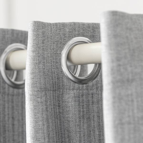 SoBuy Teleskopgardin justerbar mörkläggningsgardin KLS12-HG Light grey L(162–270 cm)*H(199–285 cm)