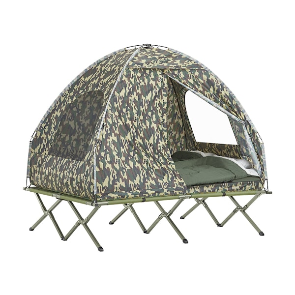 SoBuy 4-i-1 tält för 2 personer OGS32-L-TN camouflage For 2 Persons