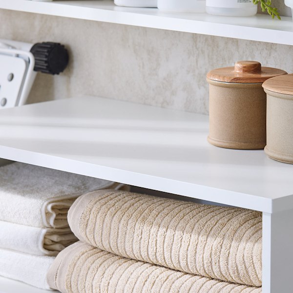 SoBuy Badeværelsesskab med Vasketøjskurv BZR143-WN Laundry basket cabinet