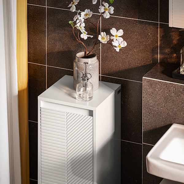 SoBuy Badrumsskåp med tvättkorg Tvättskåp BZR154-W Laundry basket cabinet