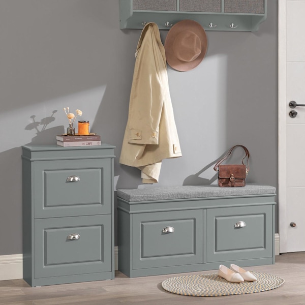 SoBuy Skoskab med vippefunktion Skoholder FSR78-HG Gray L54*B24*H83cm