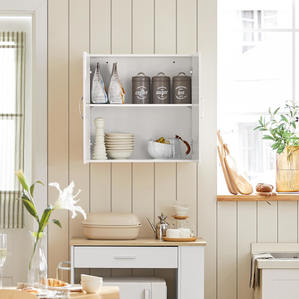 SoBuy Väggskåp med 2 dörrar Överskåp FRG231-W white 60*30*60CM