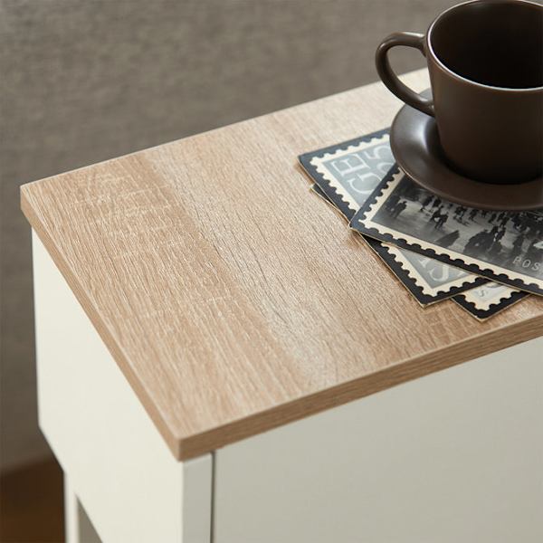 SoBuy Sidobord Förvaringsbord Soffbord Cafébord FBT111-WNx2 White
