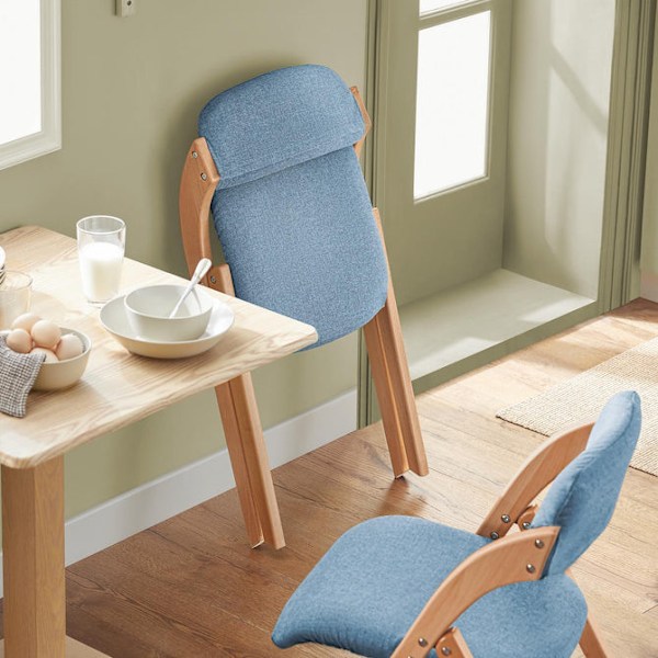 SoBuy Klapstol med hynde spisebordsstole FST92-BL Blue