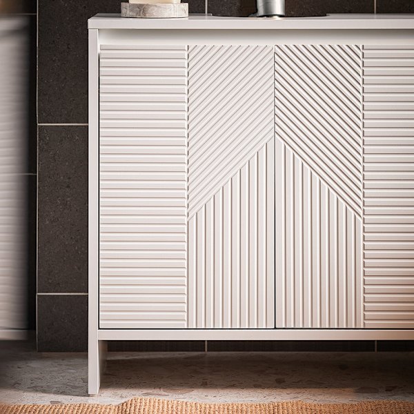 SoBuy kylpyhuone kaappi Allaskaappi 2 ovea BZR157-W Under sink cabinet