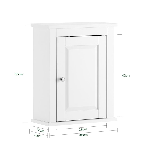 SoBuy Badeværelsesskab Vægskab badeværelse Medicinskab FRG203-W White Wall cabinet