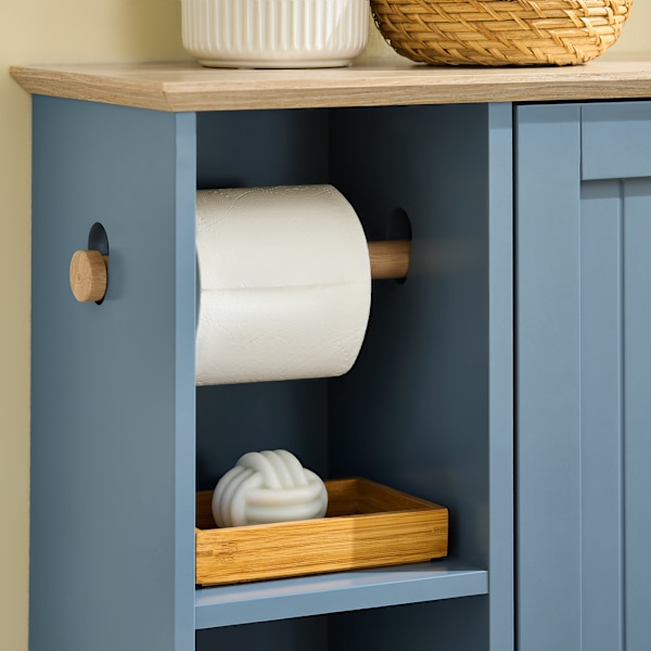 SoBuy WC-paperiteline WC-hylly Kylpyhuonekaappi BZR189-HG Grey 50*21*86cm