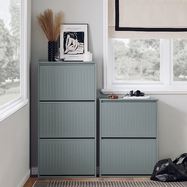 SoBuy Skoskab Skohylde Skoreol til indgangen 3hylder FSR165-H-HG Grey 61*26*120cm