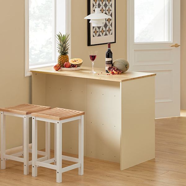 SoBuy Kogeø Køkkenø Fritstående køkkenø Slagterbænk KNL04-MI 120*60*90 CM