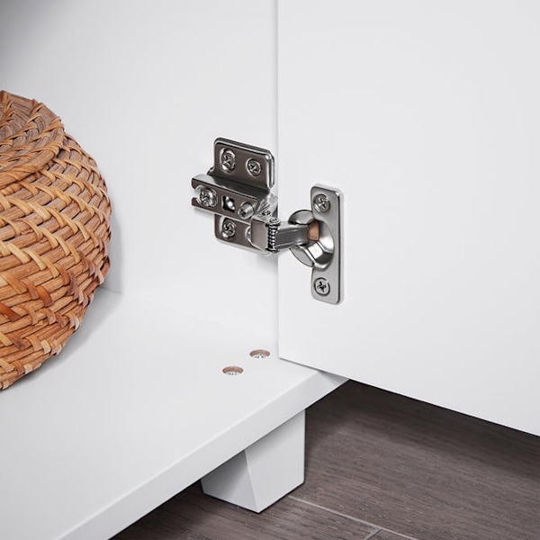 SoBuy Underskab til håndvask Badeværelsesskab 2låger BZR148-W White Under sink cabinet