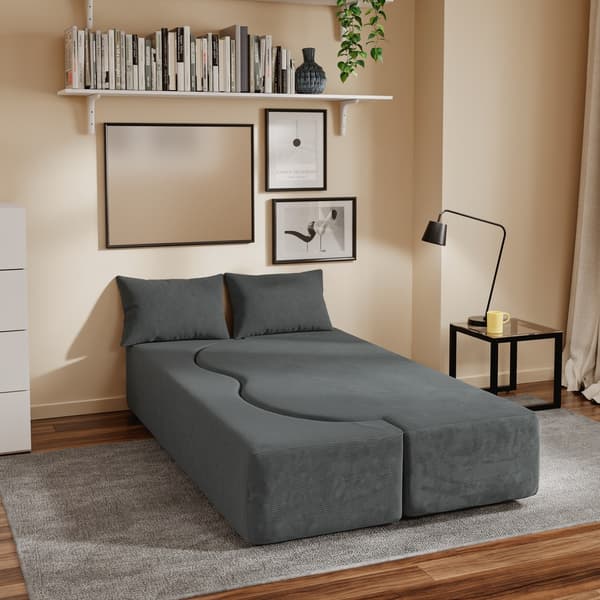 SoBuy soffa säng transformerbar sfoderbar Mörkgrå 177.0×107.0×32.0 cm FST101-DG