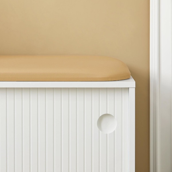 SoBuy Bänk förvaring Skoskåp Skobänk med dyna Sittbänk FSR116-W Bench