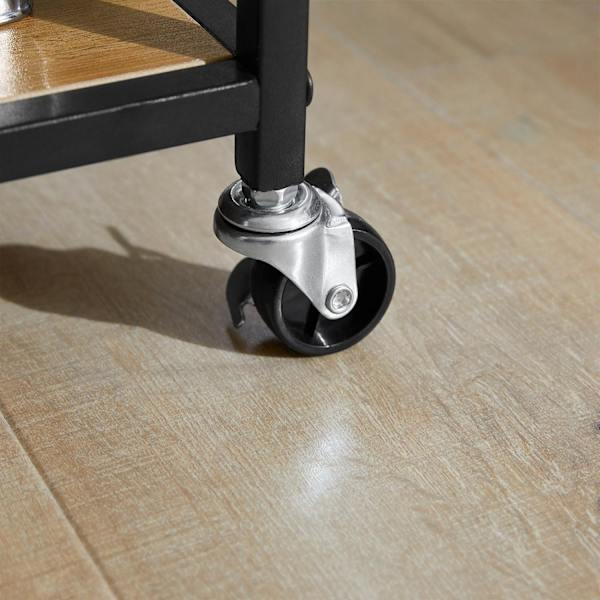 SoBuy kökshylla Rullvagn serveringsvagnar med 2 lådor FKW111-PF 53*37*89CM