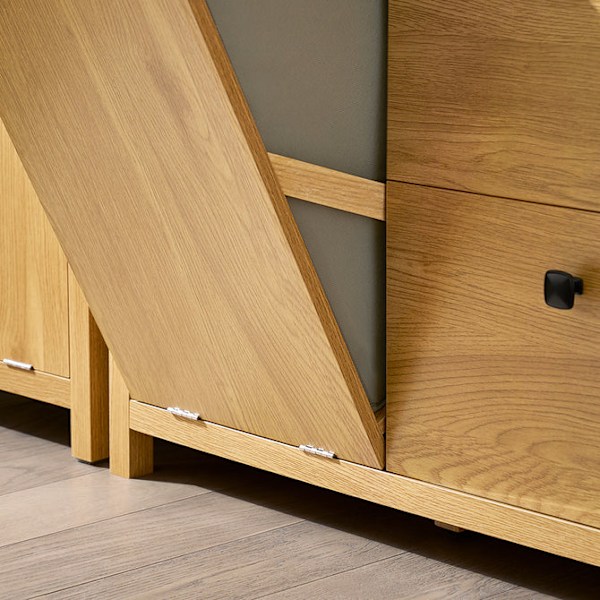 SoBuy Badeværelsesskab med Vasketøjskurv 3 skuffer BZR97-SN Light wood color Base cabinet with laundry basket