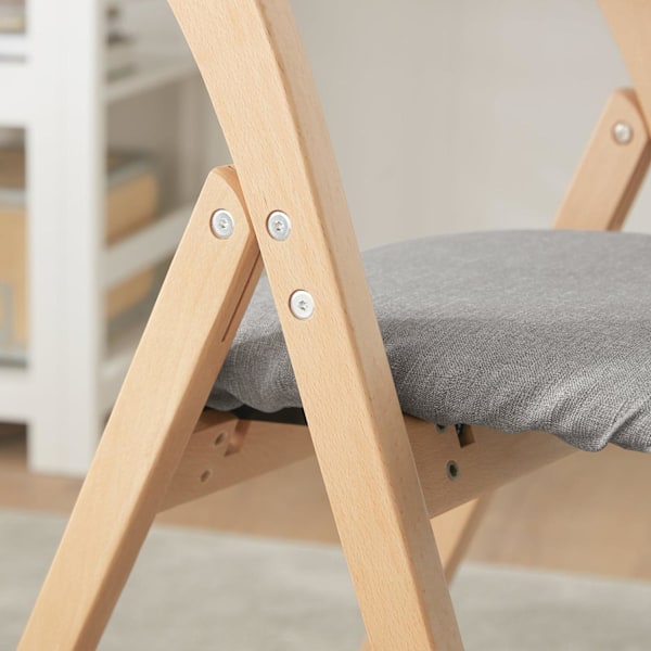 SoBuy Puinen taittotuoli Kansituoli Ruokailutuoli harmaa FST92-N Light gray