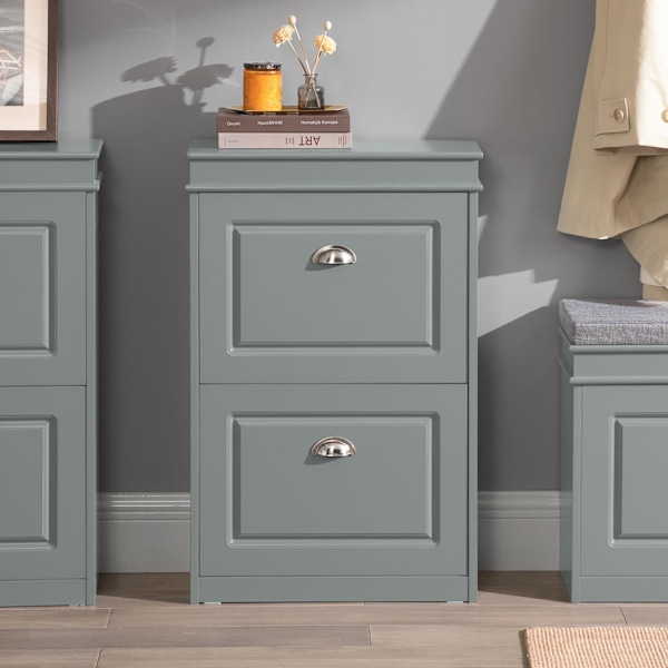 SoBuy Skoskab med vippefunktion Skoholder FSR78-HG Gray L54*B24*H83cm