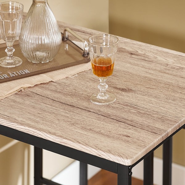 SoBuy Matgrupp Barbord och 4 stolar Köksbord Matbord OGT15-N Wood