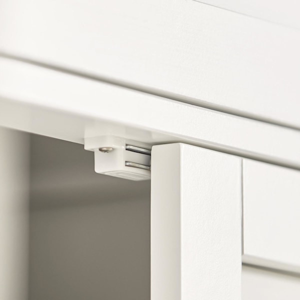 SoBuyBadeværelsesskab med jalousilåger og skuffe, FRG238-W White Wall cabinet
