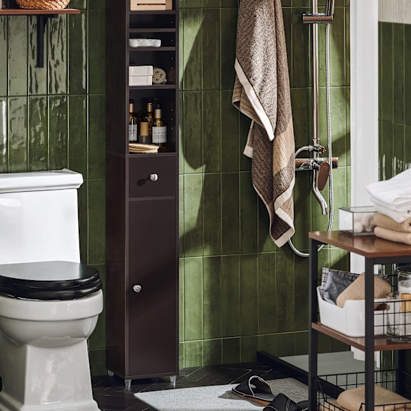 SoBuy, spara badrumsskåp, högt badrumsskåp, badrumsskåp, BZR34-BR