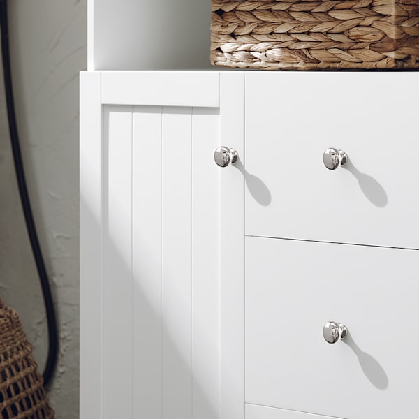 SoBuy Underskab Badeværelsesskab med hylder BZR107-W White High cabinet