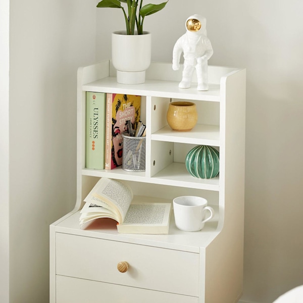 SoBuy Nattduksbord,Soffbord,Sidobord,Sängbord,FBT100-W Vit