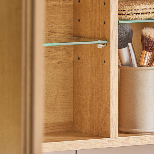 SoBuy Väggskåp Överskåp Spegelskåp Badrumsskåp BZR173-N Mirror Cabinet