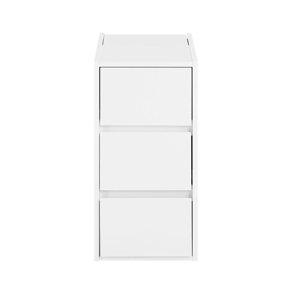 SoBuy Nattduksbord 3 lådor Soffbord Sidobord Sängbord FBT144-W