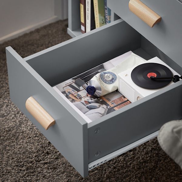 SoBuy Nattduksbord Soffbord Sidobord Sängbord FBT95-HG Grey