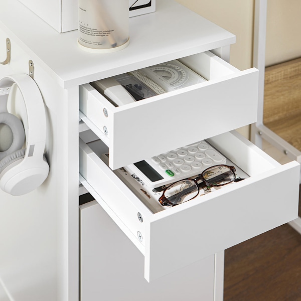 SoBuy Yöpöytä Lipasto Sivupöytä Sohvapöytä FWT108-W White