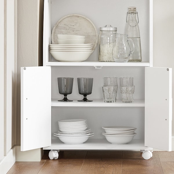 SoBuy Keittiön kaapit mikroaaltouunille Pyörällinen FRG241-W