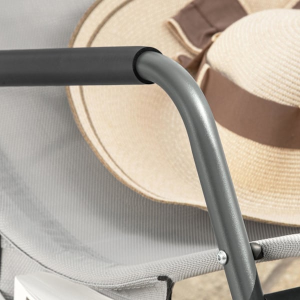 SoBuy Solsäng med förvaringsväska Gungstol OGS47-HG Gray