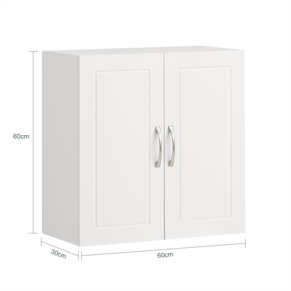 SoBuy Väggskåp med 2 dörrar Överskåp FRG231-W white 60*30*60CM