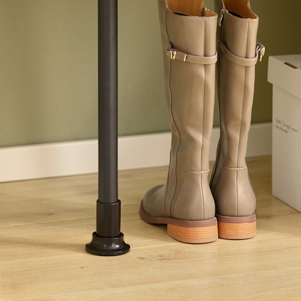 SoBuy Hörngarderob, Klädställning,förvaringsmöbel,FRG109-SCH Black Length 77-112cm