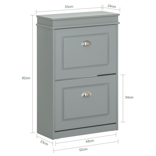 SoBuy Skoskab med vippefunktion Skoholder FSR78-HG Gray L54*B24*H83cm