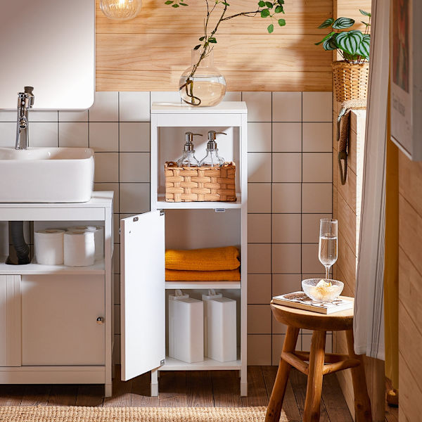 SoBuy Badrumsskåp  Förvaringsskåp BZR186-W Cabinet