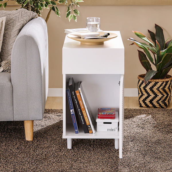 SoBuy Sidobord Soffbord Cafébord nattduksbord FBT135-W