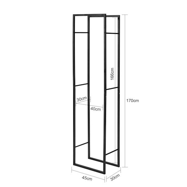 SoBuy brændeskur Brændestativ til indendørs SDA03-SCH SDA03-SCH