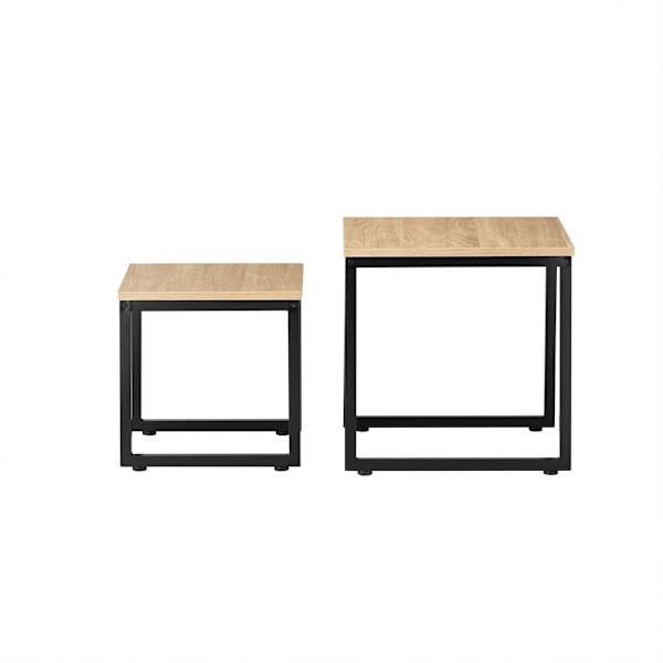 SoBuy, 2 redeborde | Sofabord | Sofabord sort, FBT42-N Wood