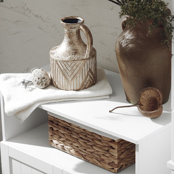 SoBuy Underskåp badrumsskåp Badrumsskåp BZR107-W White High cabinet