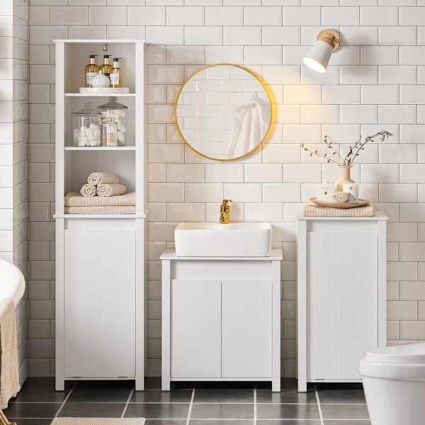 SoBuy Underskab til håndvask Badeværelsesskab BZR101-W Sink cabinet(on wall)