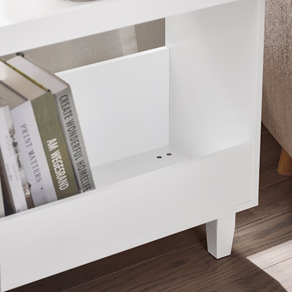SoBuy Soffbord Förvaringsbord Sidobord Cafébord FBT147-W
