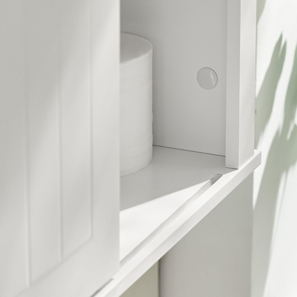 SoBuy Vægskab badeværelse Skab badeværelseskab BZR71-W Wall cabinet