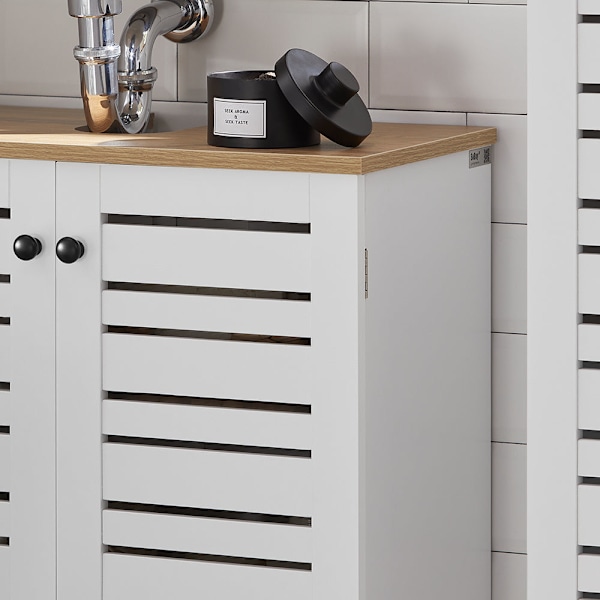 SoBuy Hjørneunderskab Underskab Badeværelsesskab BZR40-W Sink cabinet(on wall)
