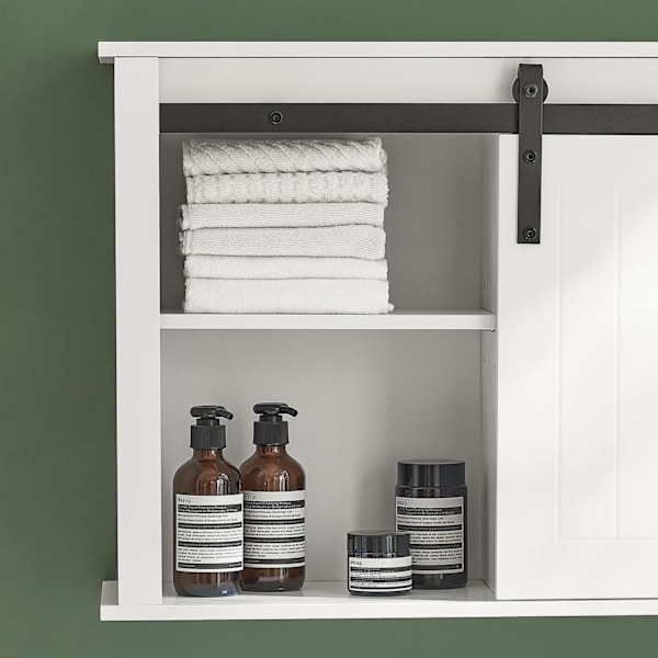 SoBuy Vægskab badeværelse Skab badeværelseskab BZR71-W Wall cabinet