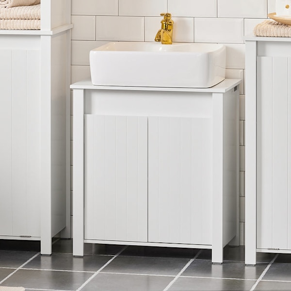 SoBuy Underskab til håndvask Badeværelsesskab BZR101-W Sink cabinet(on wall)