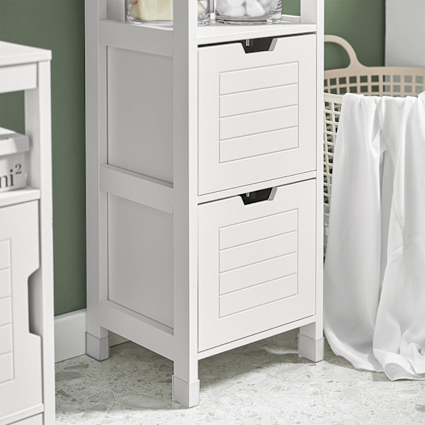 SoBuy High Cabinet 2 koria, Kylpyhuoneen hylly FRG126-W White High cabinet