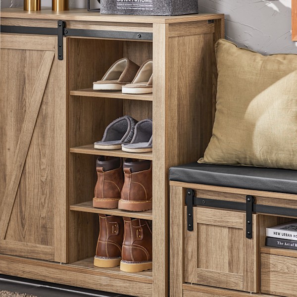 SoBuy Kenkäkaappi Kulmakaappi Lipastot ja vitriinit FSB59-BR Wood Cabinet with 1 door