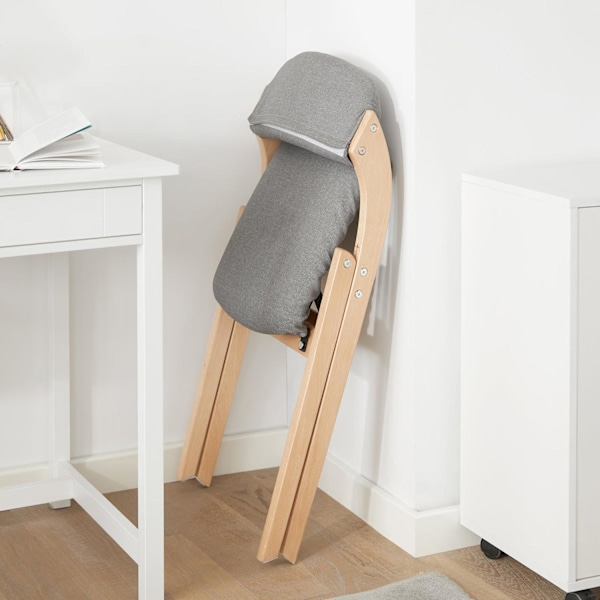 SoBuy Puinen taittotuoli Kansituoli Ruokailutuoli harmaa FST92-N Light gray
