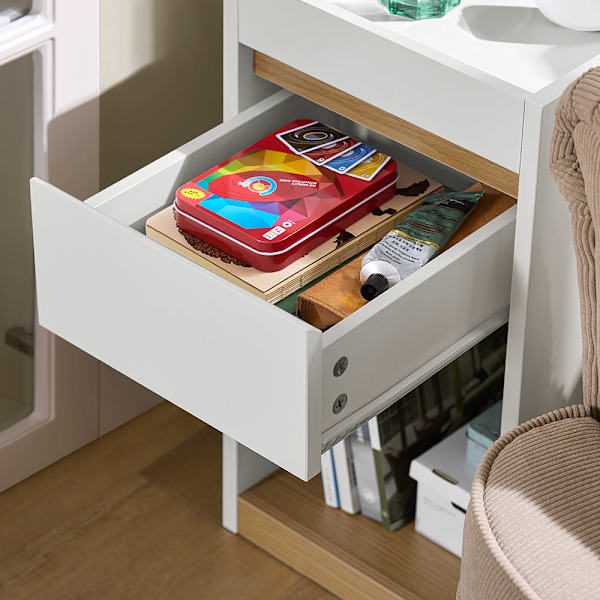 SoBuy Sidobord Förvaringsbord Soffbord Cafébord FBT137-W