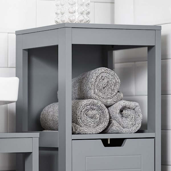 SoBuy, Kaappi 2 laatikkoa, Kylpyhylly FRG127-SG Grey Base cabinet